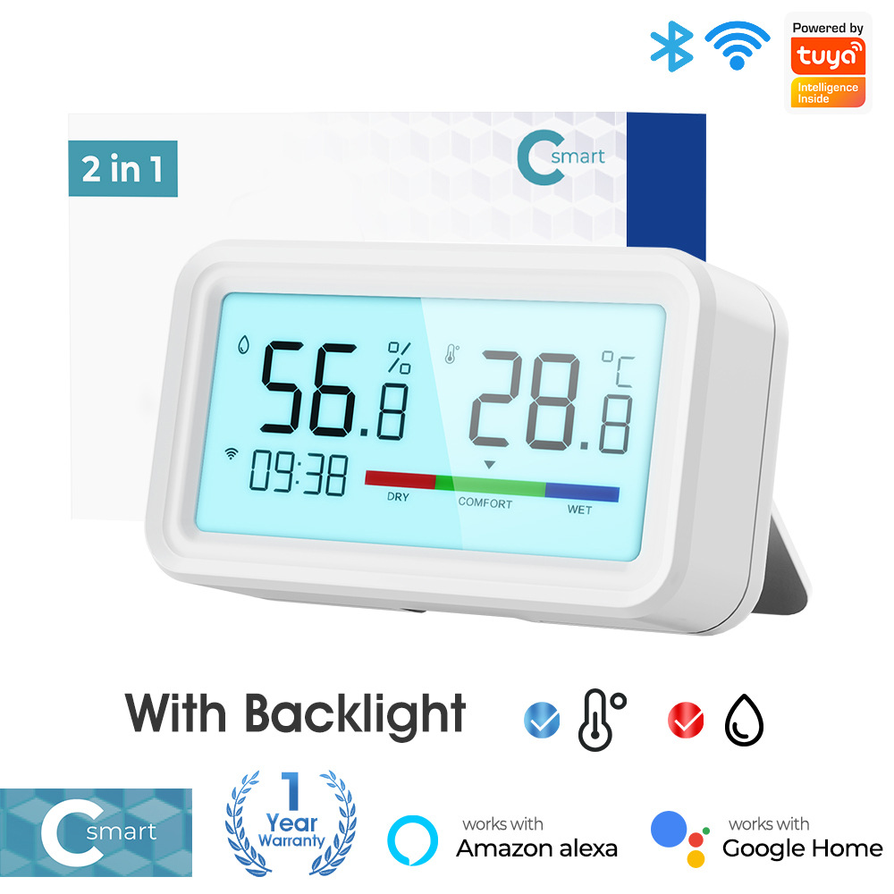 Sensor de Temperatura y Humedad WiFi Zigbee, Aplicación Tuya para Hogar Inteligente, Control Remoto, Pantalla, Termómetro e Higrómetro