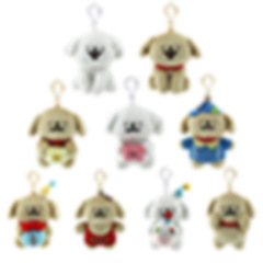 国境を越えた新商品かわいいストラップ子犬のぬいぐるみストラップ抱心犬人形カップルキーホルダーかばんストラップ