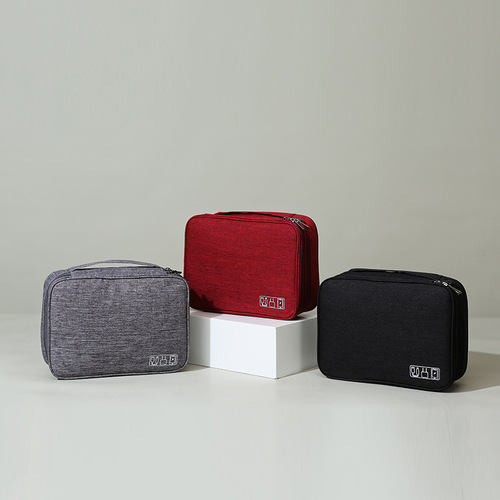 Cation Double Layer Digital Accessory Charging Bank Storage Box Portable USB Flash Drive Earphone Data Cable Storage Bag