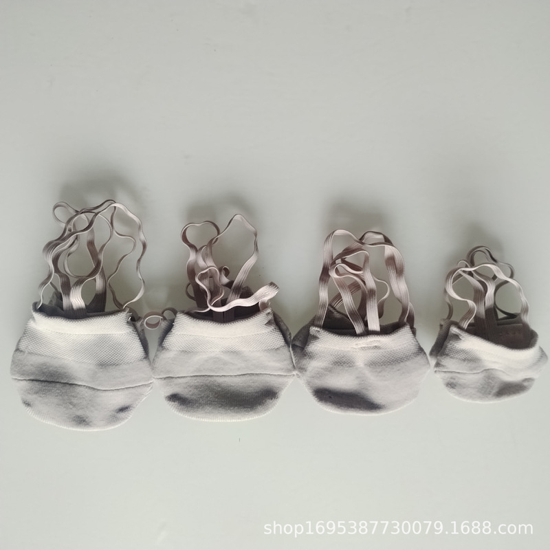 Women's half-sole non-slip socks, thick low-cut invisible non-slip socks that don't slip off the heel, with anti-slip straps Women's half-sole non-slip socks, thick low-cut invisible non-slip socks that don't slip off the heel, with anti-slip straps