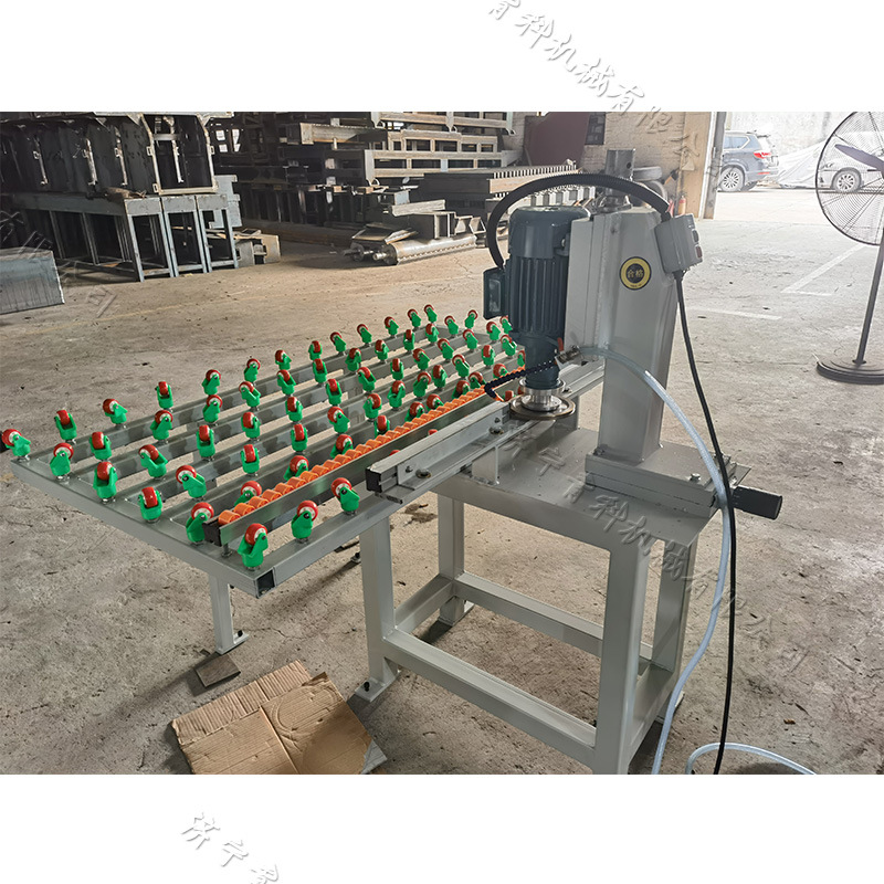 单磨头玻璃直线磨边机中空门窗玻璃打磨圆边机 直线鸭嘴边机