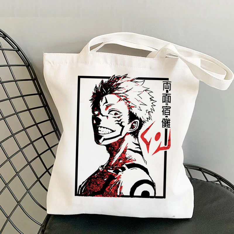 Jujutsu Kaisen impresa bolsa de lona Harajuku bolsa de hombro bolsa de compras de mano de moda Aliexpress Amazon