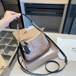 Kou C New Cross-border Underarm Bag Teri Classic Old Flower Shoulder Crossbody Portable Mahjong Bag Fashionable Mummy Women's Bag PVC Urban Simple Official Direct Supply