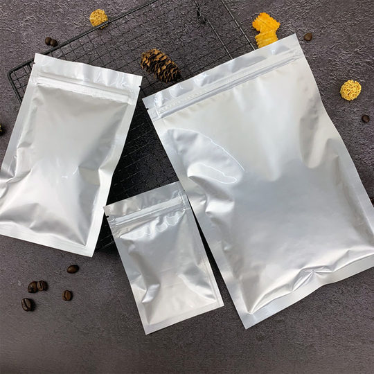 in stock food grade pure aluminum composite self-sealing bone bag universal tea food sealed packaging self-sealing bag bone bag