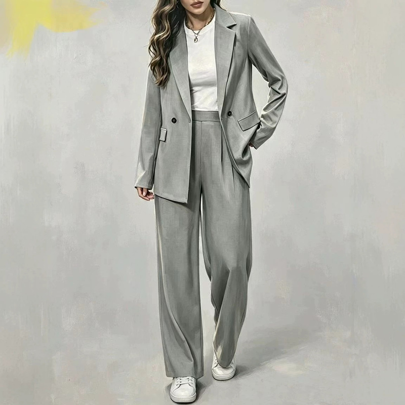 In-Stock Cross-Border 2026 New European and American Style Professional Women's Suits, High-End Office Wear, Versatile and Fashionable In-Stock Cross-Border 2026 New European and American Style Professional Women's Suits, High-End Office Wear, Versatile and Fashionable