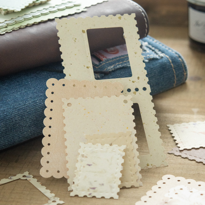 케첩걸 스페셜 페이퍼 소재 페이퍼 젠틀레터 시리즈 스탬프 테마 홀로우 핸드북 소재 페이퍼