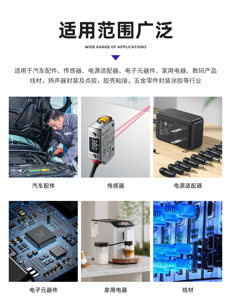UV glue dispensing machine, acrylic wire harness dispensing and curing all-in-one machine, electronic product circuit board dispensing machine