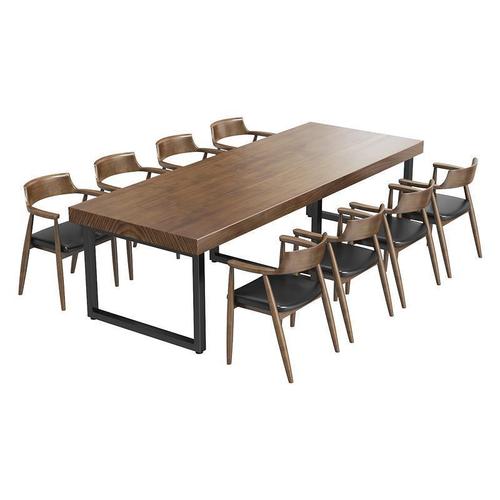 American solid wood executive conference table long table staff office desk workstation commercial reception negotiation training table workbench