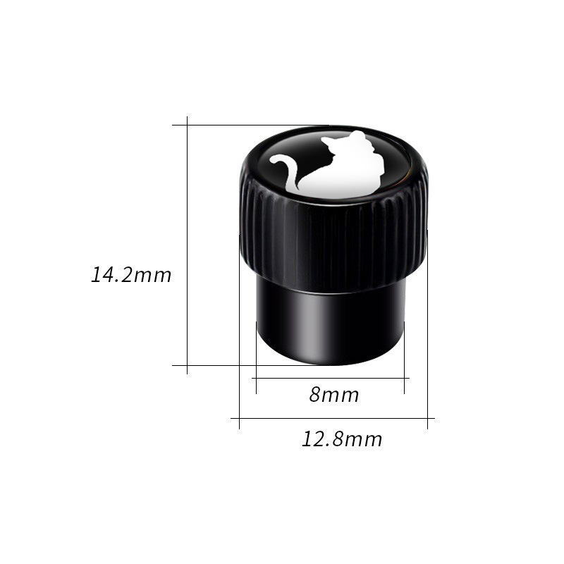 Kitten car valve cap aluminum alloy universal tire valve cap durable rust-proof air leakage 4 Pack