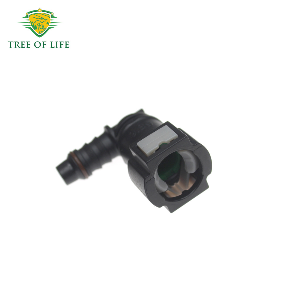 Car Fuel Line Quick Hose Connector Id8 9.89 Nylon Oil Pipe Connection Disconnect Release Hose 90 Degrees