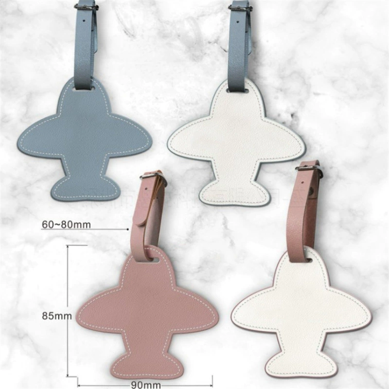 Спотовая кожа форма самолета багажная бирка сплошной цвет пуу минималистичный багаж бирка