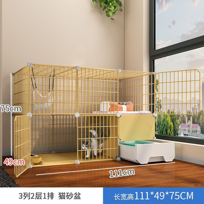 トイレ一体型猫ケージ 特価 3階建て 家庭用 屋内 特大フリースペース ペットヴィラ 猫ハウス|undefined