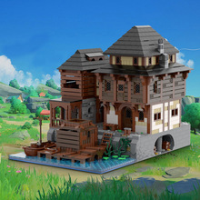 MOC 港口酒馆积木玩具Port Tavern场景建筑模型跨境热卖 一件代发