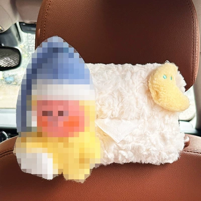 Dropshipping Car Tissue Box, Car tissue box/set - plush-tissue-box-starry-blue-hat-moon-design