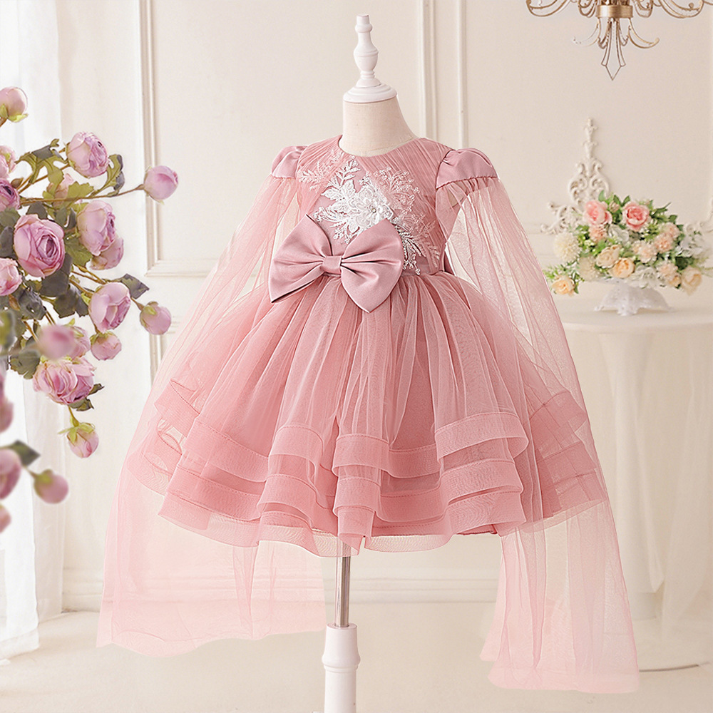 Vestido de princesa para niñas de comercio exterior, niña de las flores, niña, vestido de noche, traje de interpretación de piano para niños, vestido de pasarela