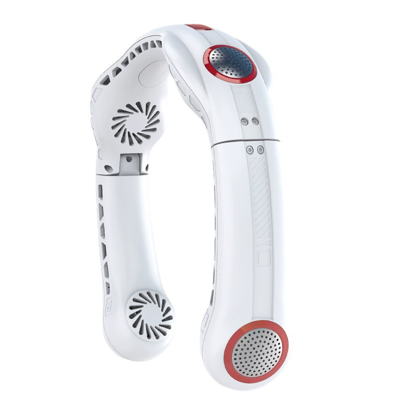Фотоаноcка Neck Fan F001, аккумулятор 4000 мАч, USB-C, 3 скорости, складной персональный вентилятор