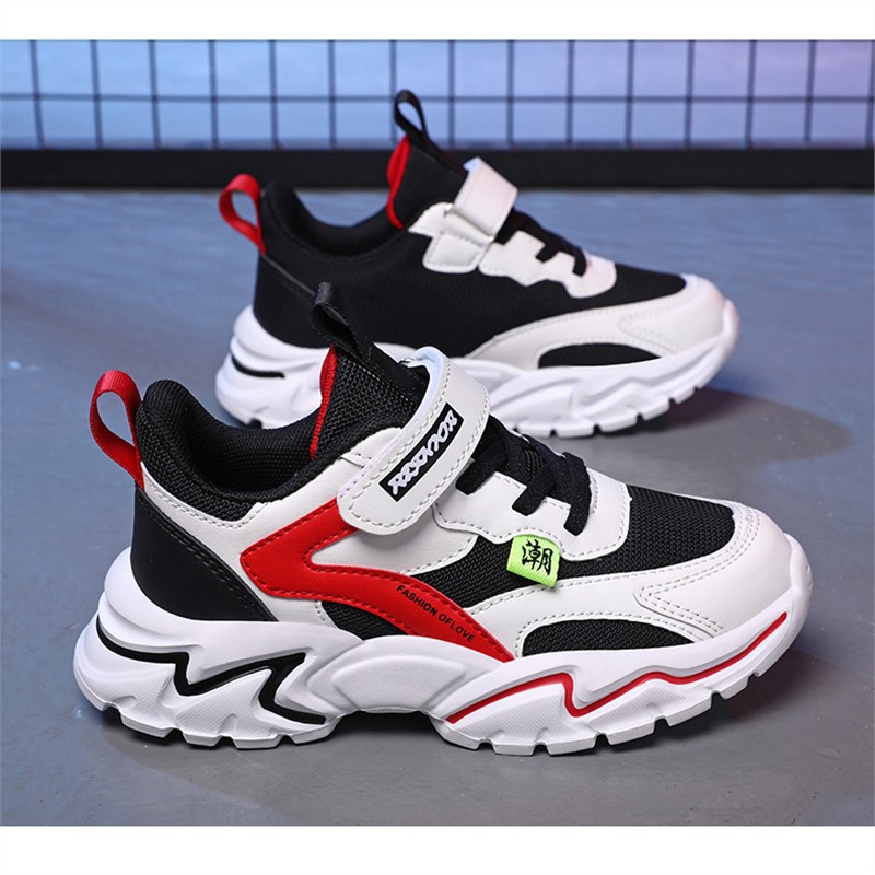 Zapatos para niños primavera nueva malla doble transpirable niñas zapatilla media y niños grandes niño pequeño zapatos para correr zapatos para niños