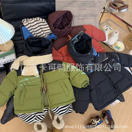 1833新款儿童大衣加厚时尚潮流棉服中大童加厚棉服男女宝宝夹克