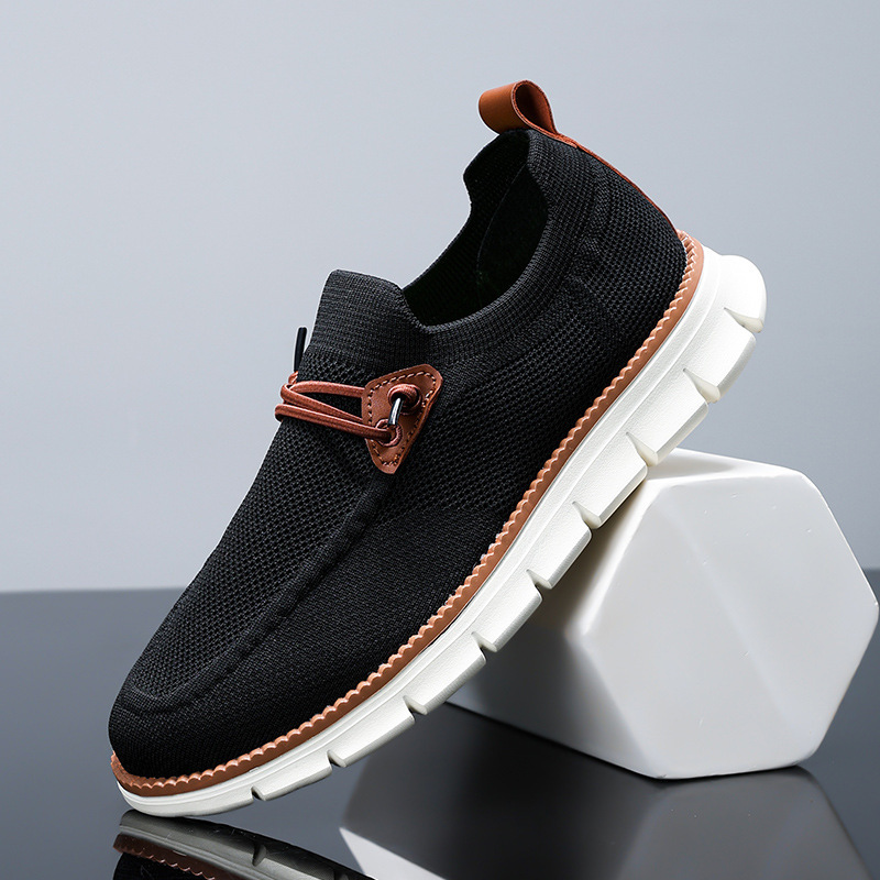 Men's Shoes Summer Breathable Casual Shoes Large Size Soft Elastic Mesh Shoes Sports Shoes Lightweight Business Trendy Breathable and Comfortable