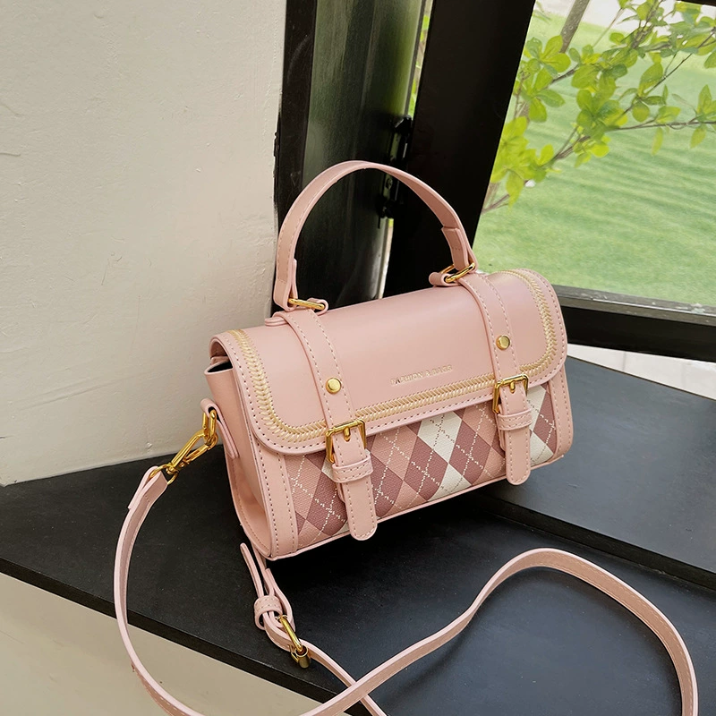 Summer one-shoulder bag with diamond pattern, shoulder bag, 2023