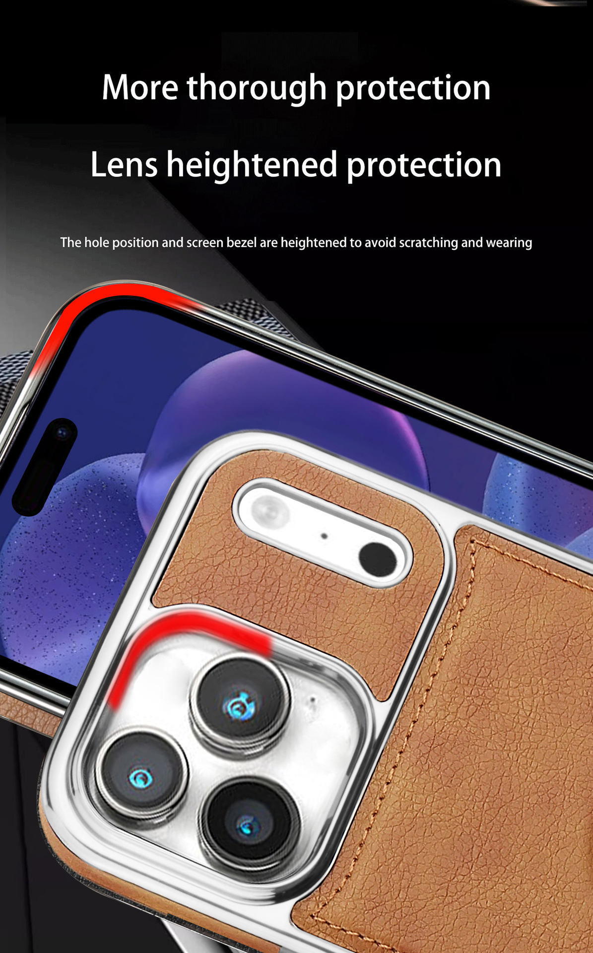Ốp lưng da mạ điện kim loại cao cấp cho iPhone 16/17 Pro Max — [Da mạ đen] Giá đỡ lỗ lớn, [Da mạ điện màu nâu] Giá đỡ lỗ lớn, [Da mạ màu xanh] Giá đỡ lỗ lớn, [Da mạ điện màu tím] Giá đỡ lỗ lớn chi tiết 26