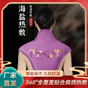 Cervical Spine, Shoulder and Neck Electric Heating Sea Salt Hot Compress Bag Heating Shoulder Pads Mugwort Moxibustion Household Cold and Dampness Hot Compress Bag Wholesale