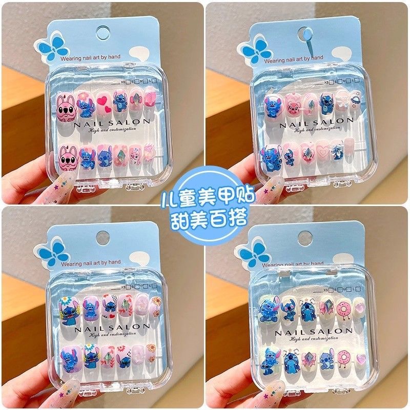 指甲贴儿童美甲贴卡通立体甲片小女孩高颜值短款穿戴甲短款