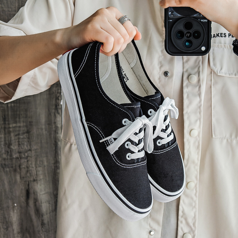 Douchuan 2026 Spring and Autumn New Low-Top Sneakers Trendy Shoes Versatile Couple Casual Shoes Student Canvas Shoes Men's Shoes