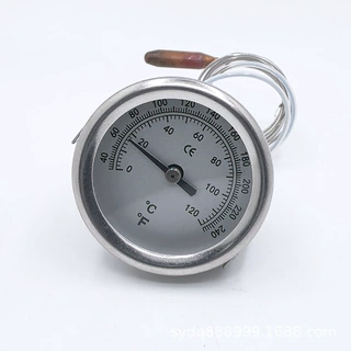 批发披萨炉烤箱毛细管温度表窑炉温度计0-120度 全不锈钢 耐高温
