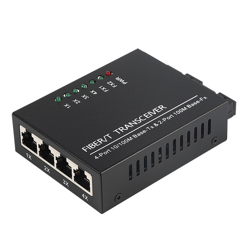 A 100Mbps 2G 4T electrical switch, single-mode single-fiber fiber optic transmitter/receiver, video surveillance optical converter.
