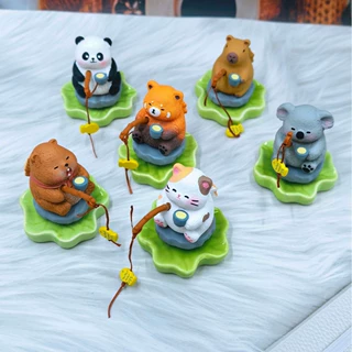 新款钓鱼猫摆烂日常系列盲盒做桌面摆件公仔玩偶潮玩手办装饰品
