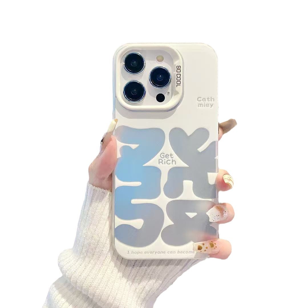 El cabello de gran letra es adecuado para la funda del teléfono móvil Apple 16pro 15 National Wave 14promax Personalidad 13pro Fashion 12 Nuevo