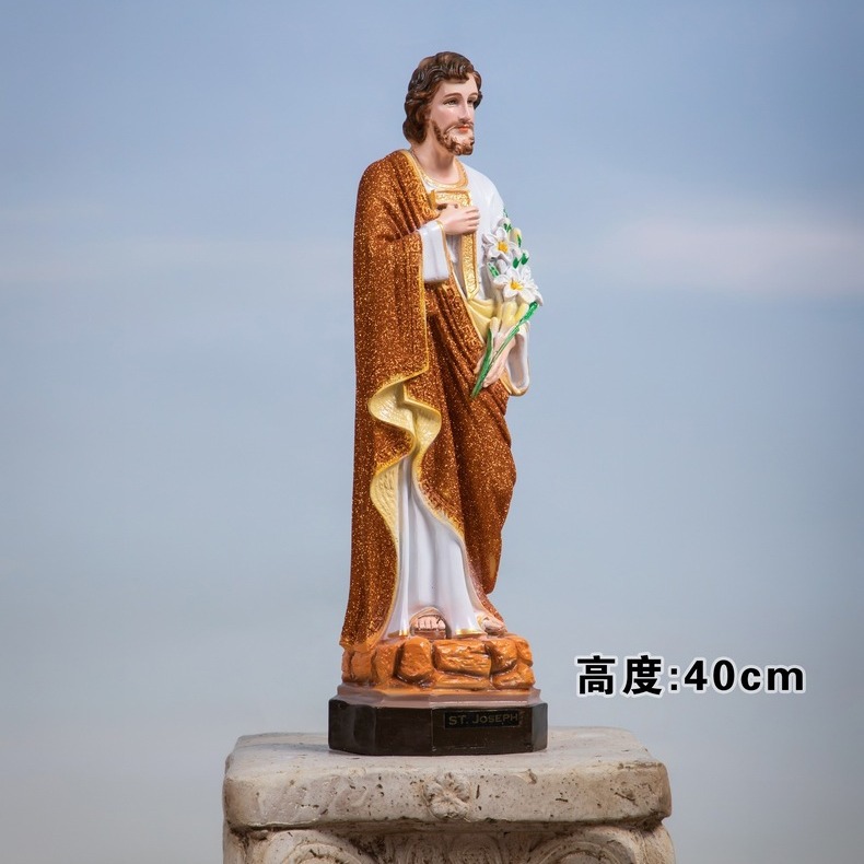 40cm transfronterizo San José mira a la luz personajes regalos de la iglesia familia decoración de la sala de estar artesanía