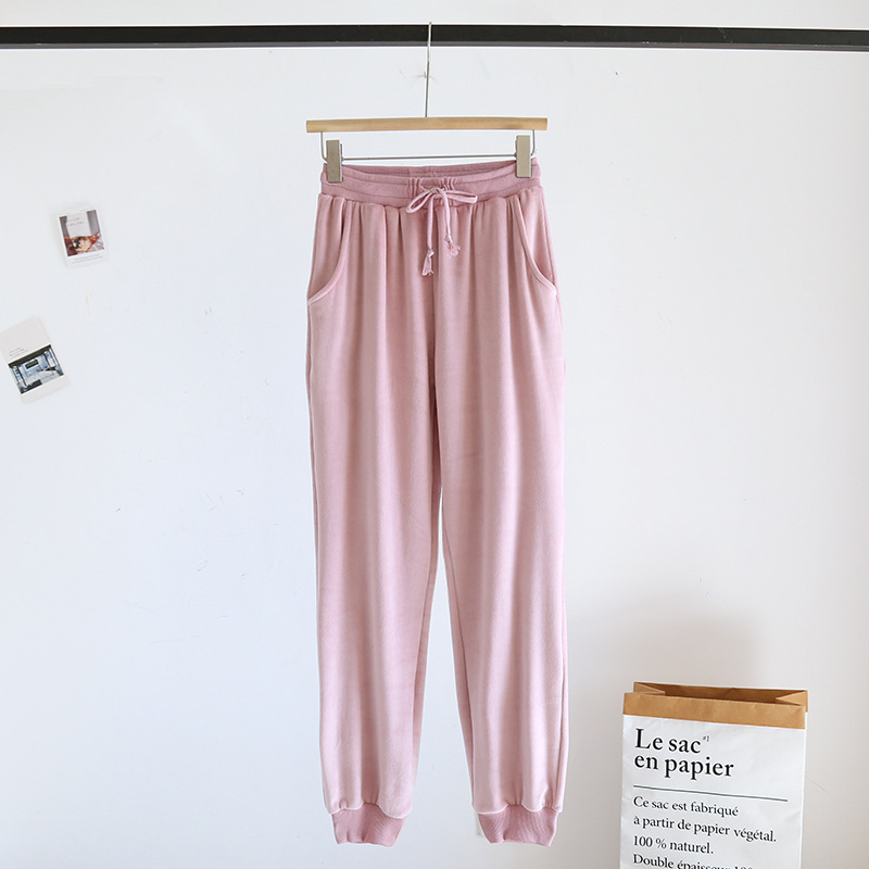 Directo de fábrica pareja Otoño e Invierno Nueva Isla suéter terciopelo caliente desgaste del hogar traje manga larga se puede usar fuera