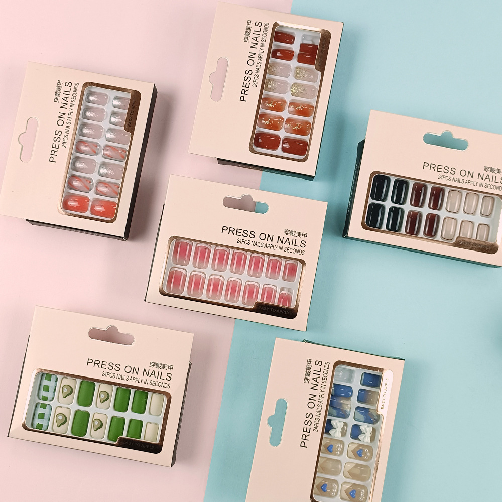 Parches de uñas falsas desmontables, paquetes de características más vendidas, uñas personalizadas para dibujar diseños de patrones de uñas image 1