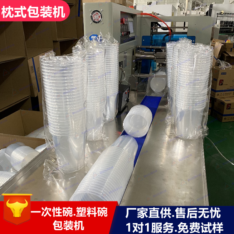 鹏远源头厂家一次性杯碗包装机杯碗自动装袋封口机塑料杯碗打包机