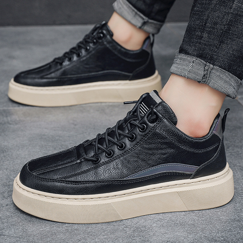 New autumn thick soled men's sports shoes low top feet to increase height non slip casual shoes men's versatile shoes_voghion.com