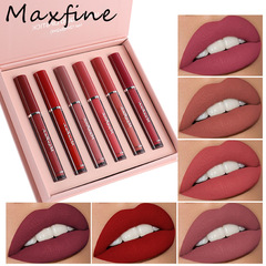 Cross-border makeup MAXFINE lipstick set wholesale no logo matte non-fading non-stick lip glaze foreign trade