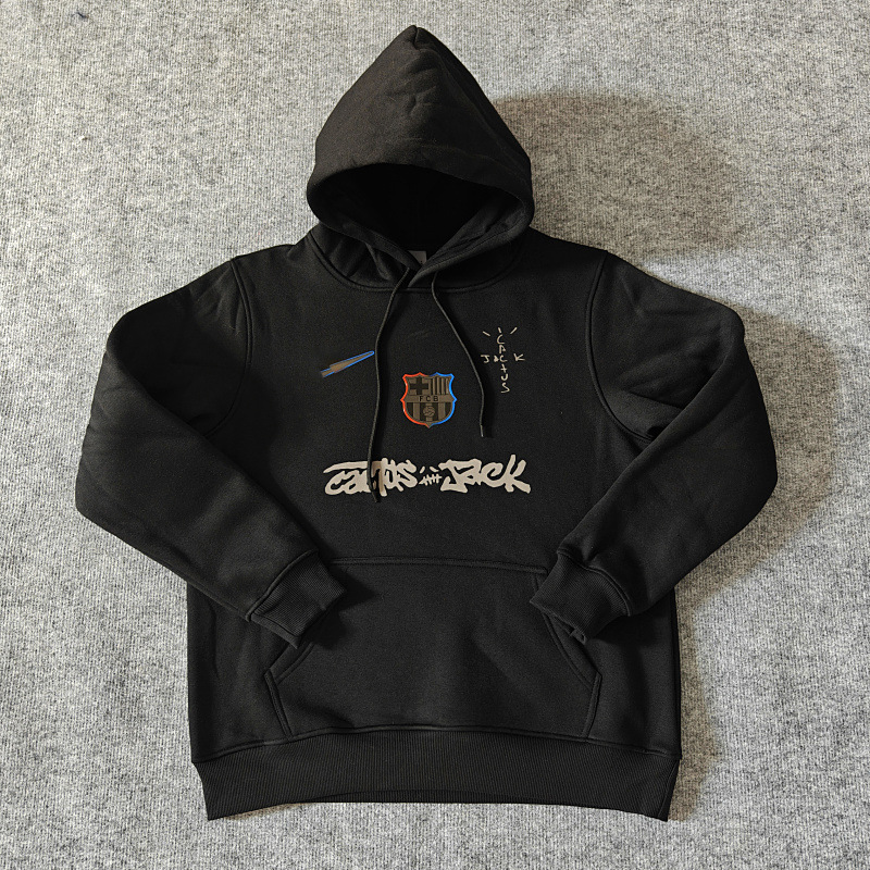 2526 Amars Messi Barcelona Co-Branded Fleece Sweatshirt Travis Scott Co-Branded Fleece Sweatshirt