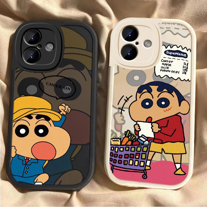 苹果17手机壳购物小新iPhone17可爱硅胶潮网红磨砂新款简约卡通