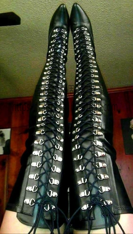 Independent Station ins модные подиумы на шпильке, каблук 12 см, женские сапоги на шнуровке, женская обувь, длинные сапоги, балетные