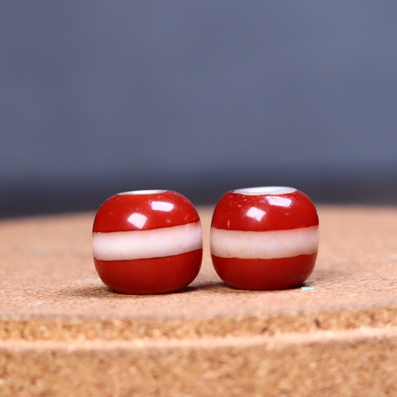 Natural Tiger Tooth One-Line Dzi Beads Agate Jewelry Accessories Bracelet with Spacer Beads DIY Pendant