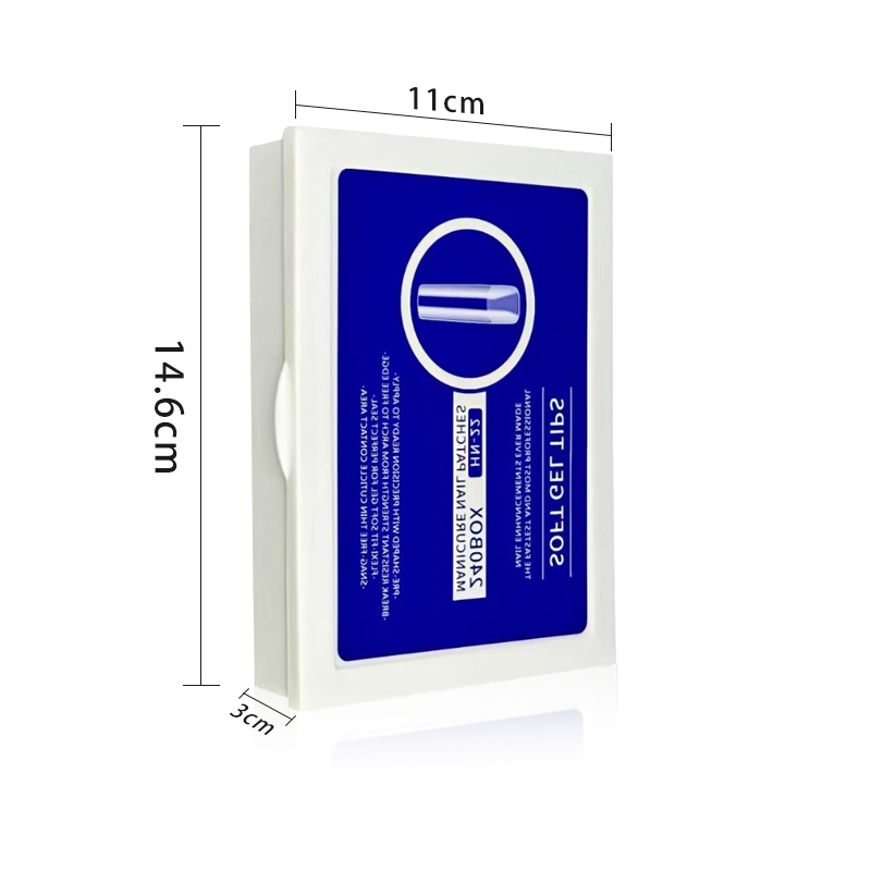 Explosiones transfronterizas de porcelana blanca caja de manicuras esmaltado ultrafino sin marcas sin molienda de grabado desgaste manual manicuras falsas al por mayor