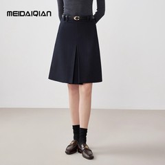 春秋职业通勤半身裙女 高腰A字裙 伯克利风 小个子显瘦百搭裙子