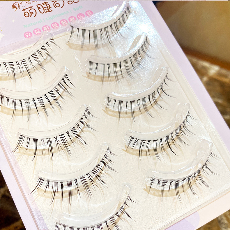 Mengjie Shangpin A07 False eyelash Girl Natural simulation Little Devil Transparent meme comic Barbie Princess Eye eyelash whole piece Application Scenario