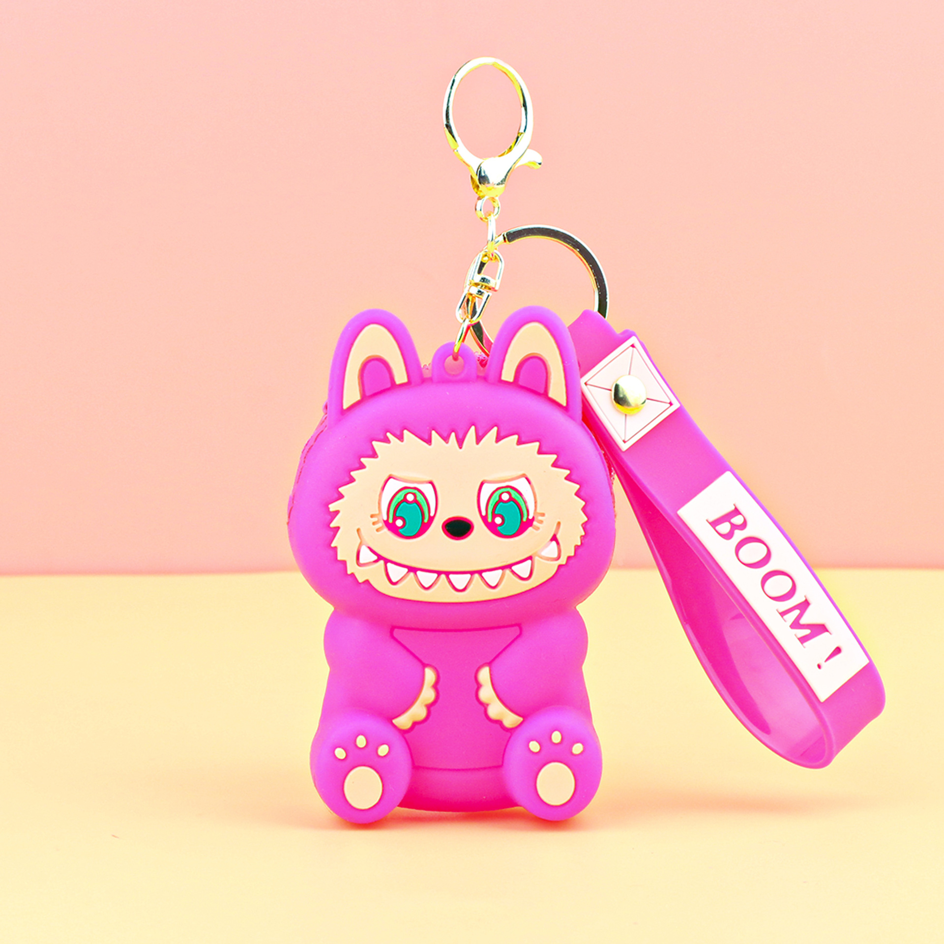 子供用ラブブ小銭入れシリコンプチギフトキーホルダーペンダントカードキャッチャーマシンプチギフトラブブ