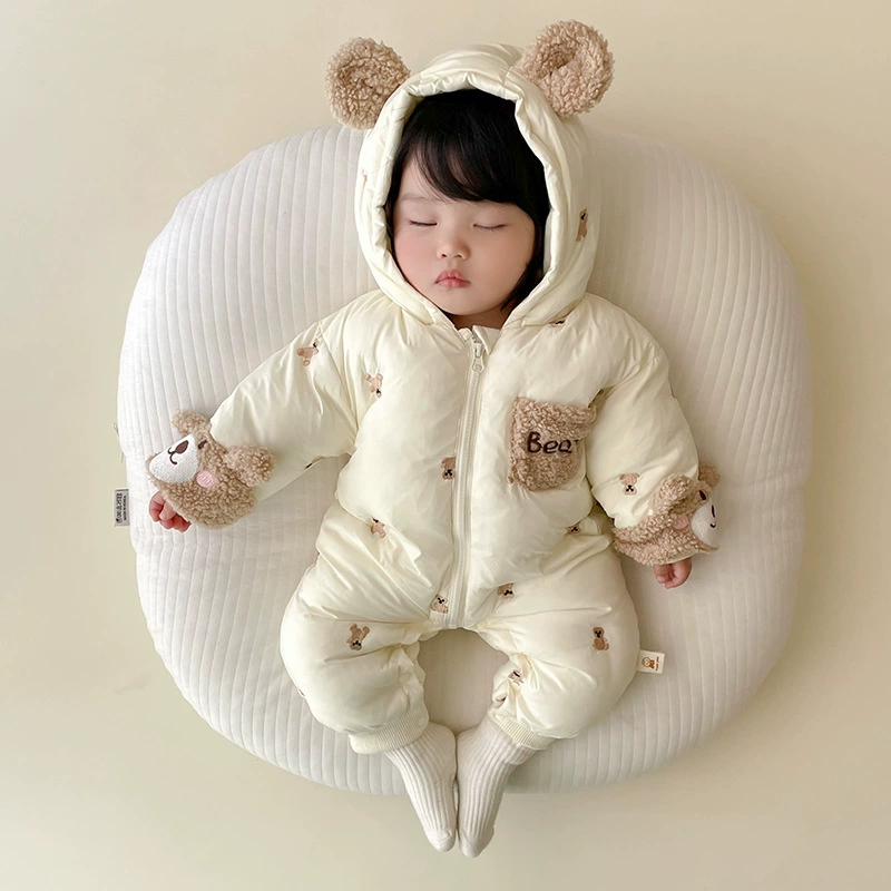 Quilted overall for baby, winter bodysuit for men and women girl's to go out