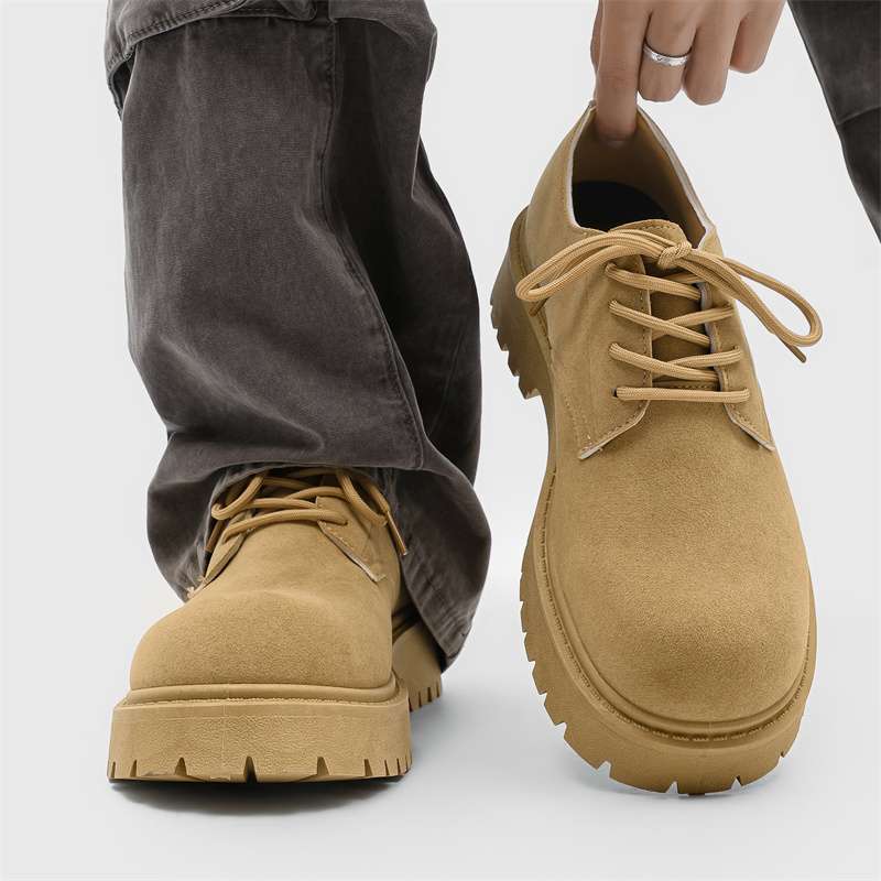 ShoeVault 2025 Neue Derby Spring Low-Top Martin Herren Retro Work Dicke Sohle Höhersteigende Atmungsaktive Wildlederschuhe_voghion.com