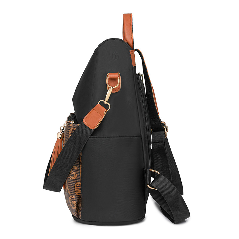 2024 nueva moda contraste color damas mochila antirrobo simple viaje de gran capacidad mochila multiusos al por mayor