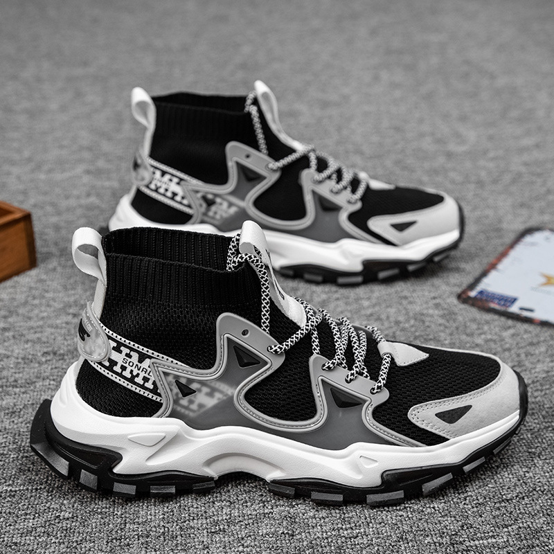 Men's shoes 2020 Autumn New Korean style trendy high-top breathable socks sports shoes men's casual socks daddy shoes Men's shoes 2020 Autumn New Korean style trendy high-top breathable socks sports shoes men's casual socks daddy shoes